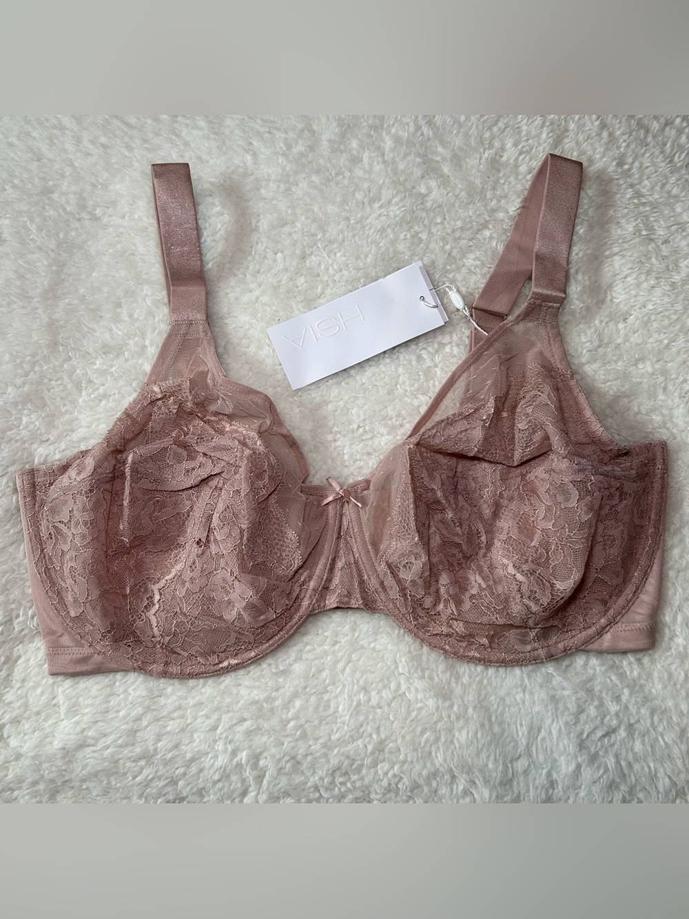 HSIA Enchanted Unlined Lace Underwire Bra 38H NEW